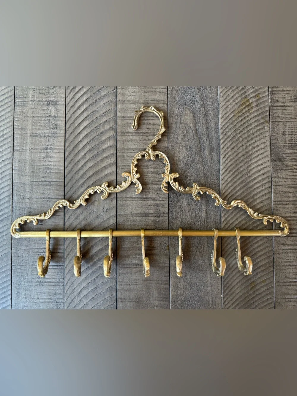Victorian Trading Co. Parisian Brass Decorative 7-Hook Hanger
